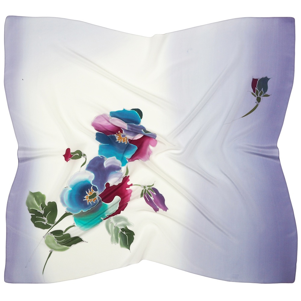 Apaszka jedwabna r�cznie malowana 88x80 cm AM-1048